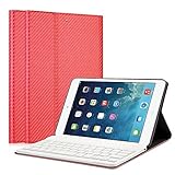 TECLADO DESMONTABLE MAGNETICAMENTE - [Actualización] La cubierta posterior de TPU suave no solo protege su iPad de golpes, arañazos, polvo y consumo de energía, sino que también mantiene su iPad en el ángulo de visión que desee. Mueva y coloque el teclado fácilmente en una ubicación adecuada para proporcionar la experiencia más cómoda para escribir o mirar.