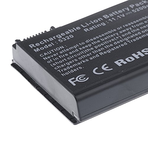 Vinteky® Li-ion 11,10 Volt 5200mAh Ersatz Batterie für Acer Extensa 5000, 5120, 5210, 5220, 5420, 5430, 5610, 5620, 5620G, 5630, 5630Z, 5630EZ 7120, 7220, 7420, 7620 Acer TravelMate 5220, 5230, 5310, 5320, 5520, 5530, 5530G, 5710, 5720 7220, 7320, 7520 Teilnummer: BT.00603.029, BT.00604.015, BT.00605.014, BT.00607.008, CONIS71, GRAPE32, LIP6232ACPC, TM-2007, TM00741 - 3