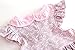 Pandaren® infant baby girl summer red spotted roses short sleeve dress skirt (Bow Pink) (12-18 Months)