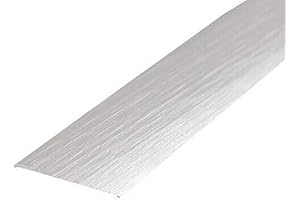Self-Adhesive Anodised Aluminium Door Threshold - 30mm x 930mm (3.05 ft) Floor Trim Bar, Available in Multiple Finishes LPPG30K TMW Profiles (Brushed Silver)