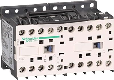 Schneider Electric LC2K0601B7 contacteur inverseur TeSys, LC2-K, 3P, 6 A, 440VAC-3, bobine 24 VCA, 50/60 Hz