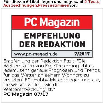 FreeTec Touchscreen-Wetterstation mit PC-Anschluss & Außenstation - 6