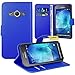 Produktbild Samsung Galaxy Xcover 3 Handy Tasche, FoneExpert® Wallet Case Flip Cover Hüllen Etui Ledertasche Lederhülle Premium Schutzhülle für Samsung Galaxy Xcover 3 (Blau)