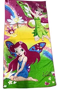 SAI-ENTERPRISES Microfiber Printed Cartoon Bath Towel for Kids / Girls in Multicolor, 60x120 cm (Mermaid), royal blue