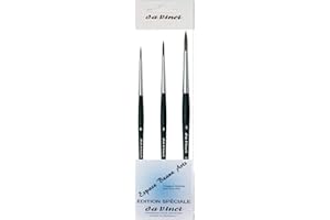 Da Vinci Serie 373 (3373), Set 3 Pinsel rund Synthetik, 0, 2, 4