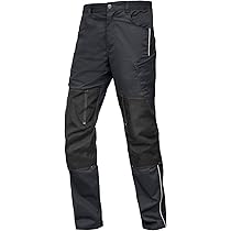WORK IDEA Slim-fit werkbroek voor heren, stretch met Cordura-kniebeschermers: duurzame elegantie voor de hoogste, zwart-type2, 32 AU