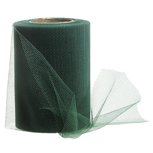 Preisvergleich Produktbild DekoWoerner Perlonband 100mm / 25m dunkelgrün