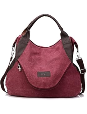 Yvonnelee Canvas Umhängetasche Handtasche Henkeltasche Schultertasche für Damen und Frauen Groß Schulterriemen...