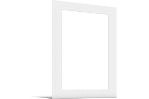 JUNOMI® Paspartú 40x50 cm Dimensiones Exteriores - para Formato de Imagen DIN A3 (29,7x42 cm) - Grosor 1,5 mm - Color Blanco Puro