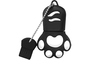 DONWEI Chiavetta USB,128GB Pen Drive USB 2.0,Mini Flash Drive Adorabile,USB Stick ad Alta Capacità,Creativo Penna USB Con Zampa di Gatto,Memory Stick-Nero Chiavetta Usb Regalo