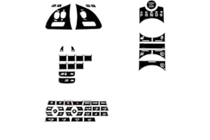 UEGVJIAS Compatible With Jaguar For XF X250 XK XKR XJ XJL X351 Black Button Sticker Car Interior Refinishing Trim Cover Dashboard Center Console(P for set)