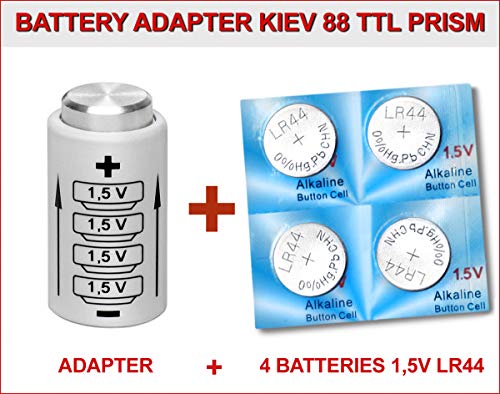Adaptador DE BATERIA para KIEV 88 TTL Prisma + 4 Pilas BOTÓN 1,5V LR44