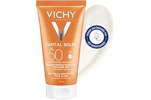 Vichy, Capital Soleil, Émulsion Toucher Sec, SPF50, Protège & Matifie, Pour Peaux Mixtes à Grasses, 50 ml