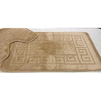 2 tlg. Badgarnitur Set 50x80 cm Badematte + 50x40 cm WC Vorleger Bad