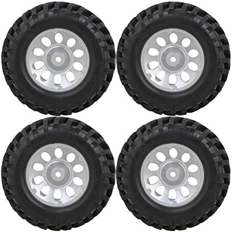 Yiguo 4pcs 1.9 ''96mm Tires &amp; Silver 10 hole wheel Hub for RC 1:10 Crawler Buggy Car
