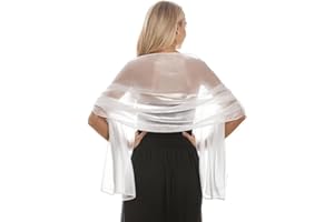 Aukmla Chales y envolturas de satén sedoso para bodas, pashmina, chal para novias, damas de honor, bodas, fiestas de noche, vestidos formales