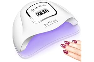 BEENLE UV LED Nail Lamp 150W, Professional Nail Dryer Gel Polish Light, UV Nail Light With 4 Timer Setting, Nail Polish Curing Gel LED Dryer, Professional Nail Art Tools With Automatic Sensor, LCD Display