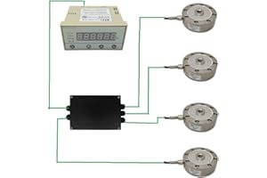 CALT 4 pezzi capacità 1000kg a raggi Celle di carico con scatola di giunzione e indicatore del controllore del peso Terminale di pesatura del serbatoio