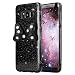 Produktbild Glitzer Case für Samsung Galaxy S8 Plus,ZXKCO Glitzer Bling Hülle Stoßfest[Weiches TPU + hartes Polycarbonat]Schutzhülle für Samsung Galaxy S10 für Mädchen,Frauen -Schwarz