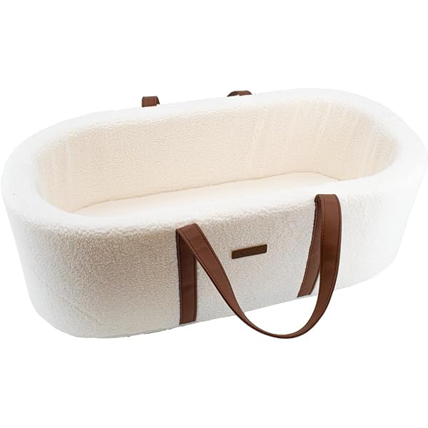 Noukie's Couffin Veloudoux Marron - Bali, Moka & Snow - Avec Matelas Et Couverture - Jusqu'à 6 Mois