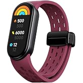 Rongep Xiaomi ile Uyumlu Mi Band 10/9/8 i&ccedil;in Nefes Alabilen Silikon Air Loop Smart Band10 Kordon Manyetik Toka Mekanizmalı De