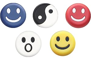 FOZKIERY Tennis Racket Vibration Dampeners, Tennis Racket Shock Absorber, Colorful Tennis Accessories (5 pcs)