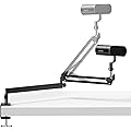 TONOR Bras de Microphone, Bras de Micro à Profil Bas de Première Qualité pour Streaming, Recording, Entièrement Ajustable 360° Rotatif 90° Pliable pour Podcasting, Gaming, 38 cm +35 cm, Noir, T20LP
