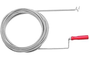 Ribimex Sonda Sturatubi 15 m, Diametro 8 mm, Ideale per Sturare Tubazioni di Scarico Otturate e Grondaie senza Agenti Chimici - PRFD150C