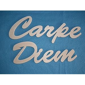 Große Holz Buchstaben Carpe Diem 121 cm Schriftzug in Latein Wandtattoo Spruch