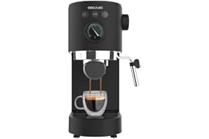 Cecotec Machine à Café Express Cafelizzia Fast Pro, 1350 W, Thermoblock, ForceAroma de 20 bars, Vaporisateur Orientable, Bras Double, Plateau Chauffe-Tasses, Réservoir D'Eau Amovible de 1,2 L
