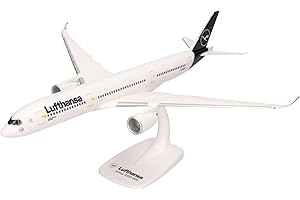 herpa 612258 – Airbus A350-900, Lufthansa Passagierflugzeug, Wings, Modell Flugzeug mit Standfuß, Flieger, Modellbau, Miniaturmodelle, Sammlerstück, Kunststoff - Maßstab 1:200