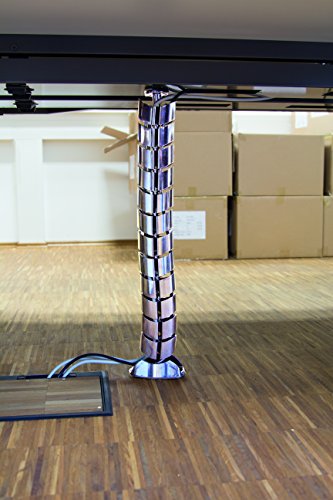 LogiLink KAB0064 Kabelkanal / hochwertige Kabelführung für Ihren Schreib-/Bürotisch silber - 5