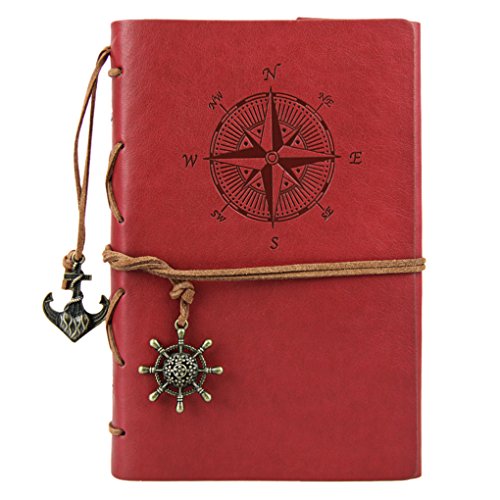 Liying Retro Skizzenblock Tagebuch Notizbuch Softcover DIN A5 Kraftpapier Blanko Geschenkbucher Reisetagebuch Rose