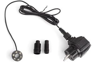 YAOBLUESEA LED Ring für Springbrunnen Pumpe Quellsteinbeleuchtung mit 6 weißen LEDs, LED-Ring-Beleuchtung inkl, Garden Springbrunnenpumpe FTL-1B LED Beleuchtung für Springbrunnen Garten Wasserspiel