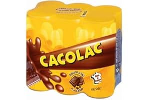 Cacolac Nature, 6 Canettes en Aluminium Recyclable de 25cl, lot de 4 packs