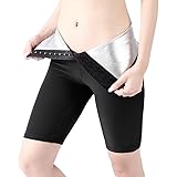 GUOCU Donna Pantaloni/Pantaloncini Sportivi da Sauna Anticellulite A Vita Alta Leggins Yoga Push Up Allenatore Dimagrante Per