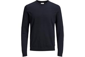 JACK & JONES Hommes Basic Knit Col Couleur Slim Fit Coton Sweater