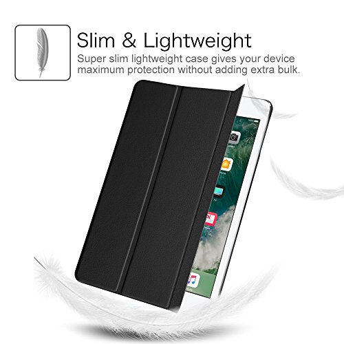 Fintie iPad 9.7 Zoll 2017 Hülle – Ultra Schlank Superleicht Ständer Smart Shell Case Cover Schutzhülle Tasche mit Auto Schlaf / Wach Funktion für Apple iPad 2017 Neue Modell, Schwarz - 2