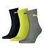 Produktbild Puma 3 Pack Crew Short Socks - Black / Yellow UK 25