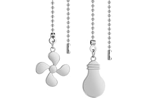 ASTER 2 chaînes de traction pour ventilateur de plafond (argent)