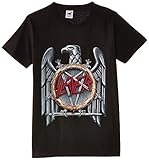 Rock Off Men's Slayer Silver Eagle Regular Fit Round Collar Short Sleeve T-Shirt