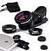 Price comparison product image Yarrashop® 3 in 1 Mobile Phone Camera Lens Kit , Fish Eye Lens +Macro Lens + Wide Angle Lens for iPhone ,Samsung, iPad ,Snoy,Huawei and Other Smart Phones (Black)