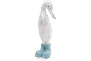 Home Deco London Resin Ducks in Wellies Lovely Decorative Ornament - Great Gift Idea (Resin Duck With Wellies Medium Blue)