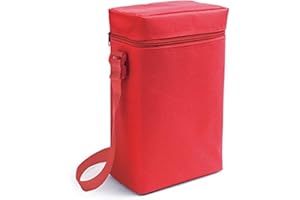 VERTRIEB DURCH PRESENTS & MORE Sac isotherme - Rouge - 2 bouteilles de 1,5 l