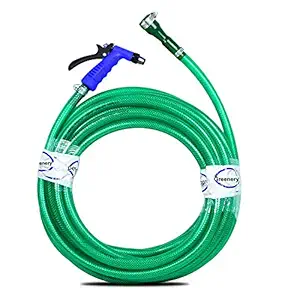 Dhamaka Agro 10 Meter Garden Watering Car Wash 8 Mode/Pattern Spray Gun with Braided Hose Pipe 10 MTR Premium 1/2