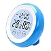 Produktbild iTimo DIYWORK Digitales LCD-Thermometer Hygrometer Uhr mit Hintergrundbeleuchtung Innen-Wetterstation Elektronische Temperatur Luftfeuchtigkeitsmesser (blau)