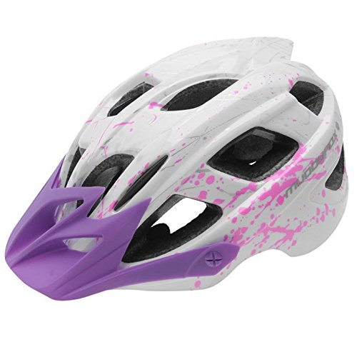 Muddyfox Kids Spark Junior Bike Helmet Cycle Bicycle Protection Accessories White/Purple M
