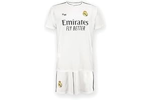 REAL MADRID Strój domowy Realu Madryt dla dzieci - rozmiar 116-164 - Sezon 2024/2025 - Koszulka piłkarska Realu Madryt dla dzieci - Biały.