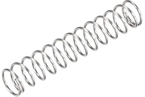 sourcing map Ressort de Compression 304 Acier Inoxydable 18mm OD,1.6mm Fil Dimension,50mm Comprimé Longueur,100mm Libre Longueur,66.4N Capacité de Chargement Argenté 5pcs