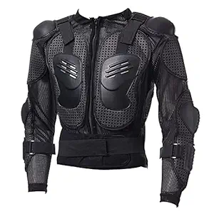 Full Body Motorcycle Riding Jacket Armor Shoulder Chest Protection(M)-POOWE